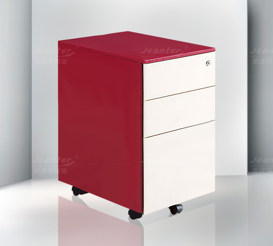 側拉手三抽活動柜