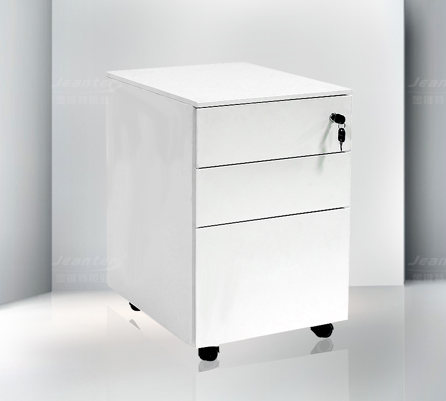 側拉手三抽活動柜