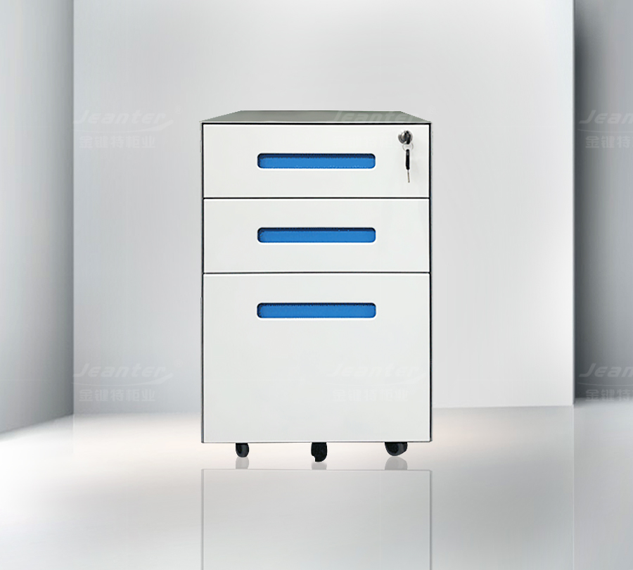 內(nèi)嵌式拉手三抽活動(dòng)柜