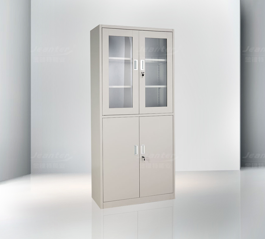 上玻璃下雙掩門文件柜